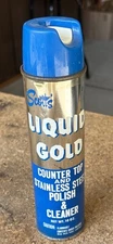 RARE SCOTT'S LIQUID GOLD Vintage 60s-70s Counter Top Polish & Stainless Steel