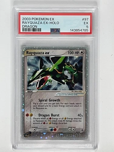 2003 Pokemon EX Dragon Rayquaza EX Holo 97/97 PSA 5