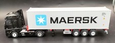 MINI GT W/40 FT CONTAINER "MAERSK" MERCEDES-BENZ ACTROS