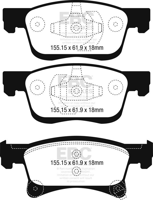 EBC PD03KF1506 HIGH PERFORMANCE BRAKE KIT Front