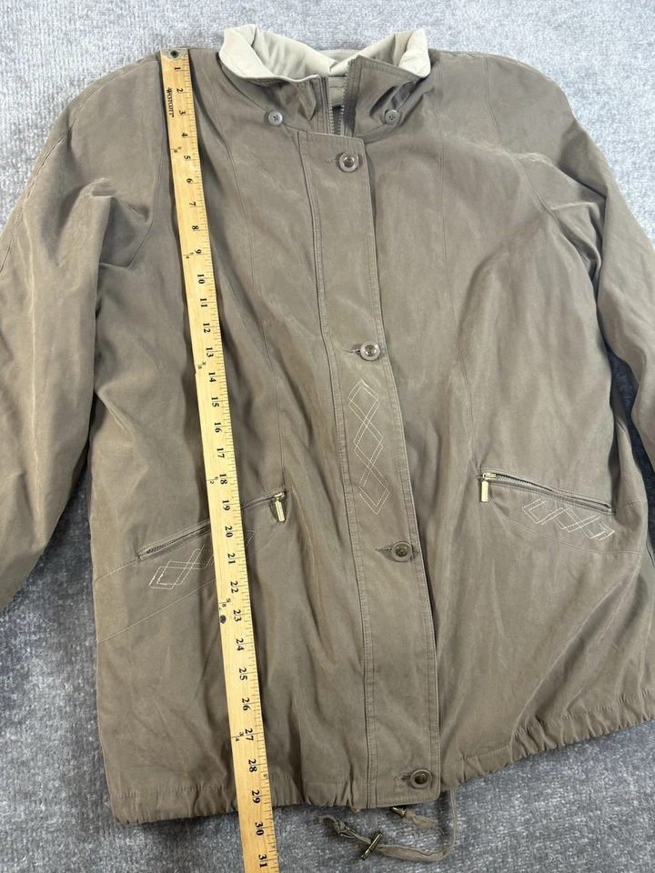 Outbrook Jacket Women Large Brown Suede Sherpa Zip Lined Western Wear - Image 4 of 4