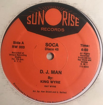 King Wyre, D.J. Man / Rosemarie, (12''), VG+, 3614731605
