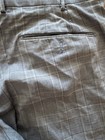 Zanella 35X30 Parker Blue Grey Virgin Wool Flat Front Plaid Dress Trouser Pants — photo 6
