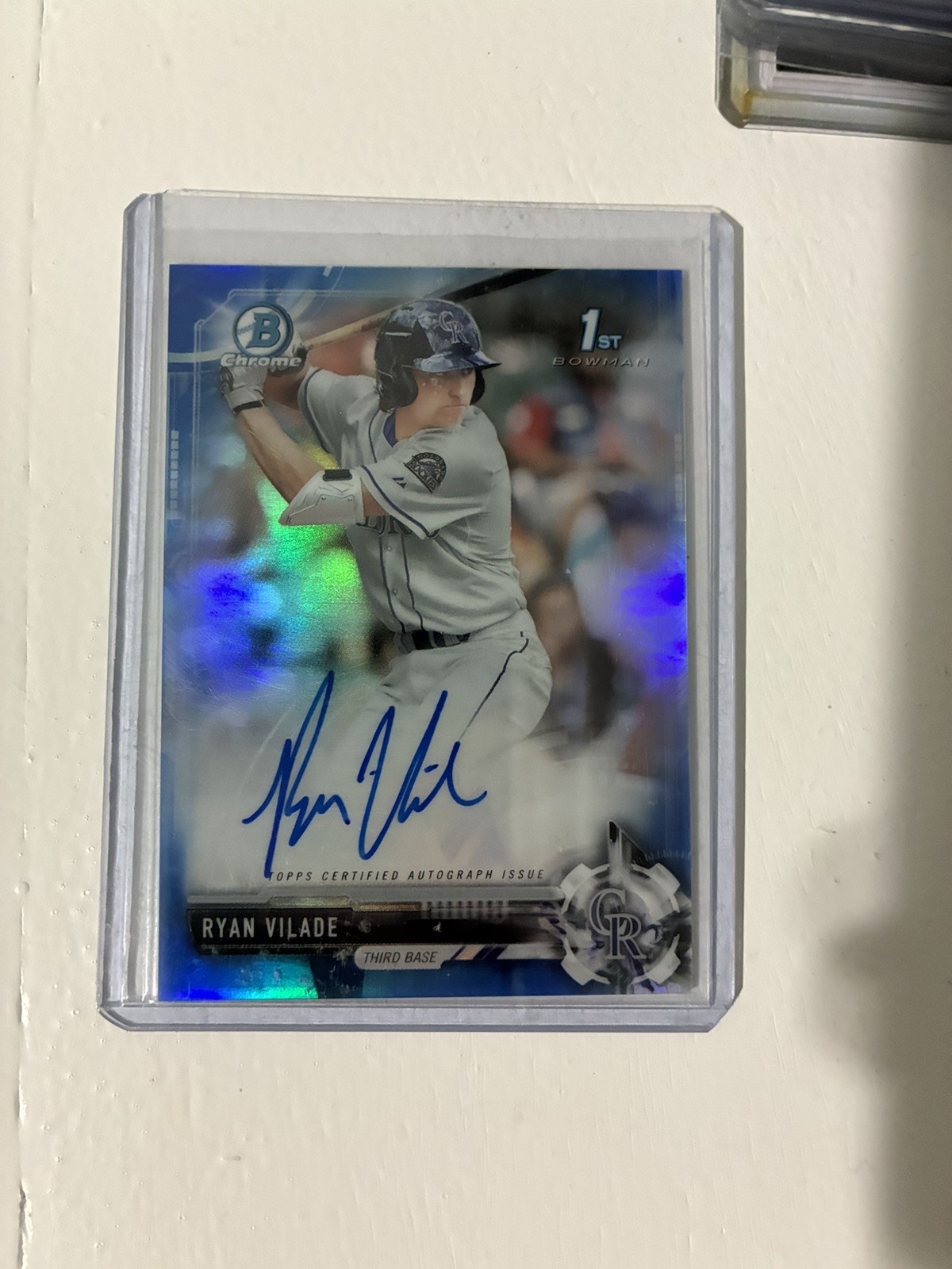 2017 BOWMAN CHROME DRAFT Ryan Vilade BLUE REFRACTOR AUTO /150 #CDARV
