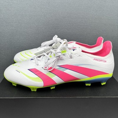 Adidas Predator League FG/MG Soccer Cleat White-Pink-Neon  display picture 2