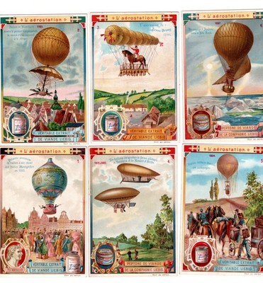 LIEBIG S. 610 F 610 , C/SET BALLONS ' SEHR GUTER ZUSTAND.  FRANZÖSISCHE AUSGABE