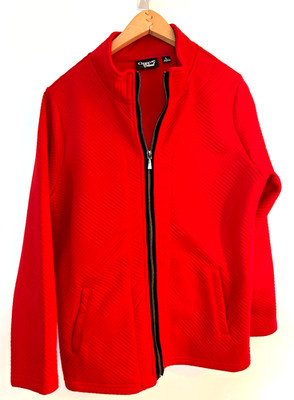 Onaque Casual Ladies Red Jacket Size Large