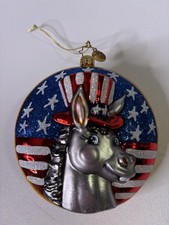 Old World Christmas Ornament Patriotic Red Wh...