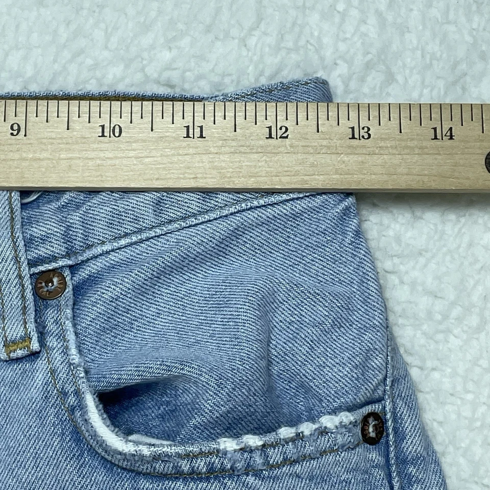 Pantalones de mezclilla Agolde Jeans para mujer 24 azules Ren tiro alto pierna de barril ancha 25x27 Foto 4 de 4