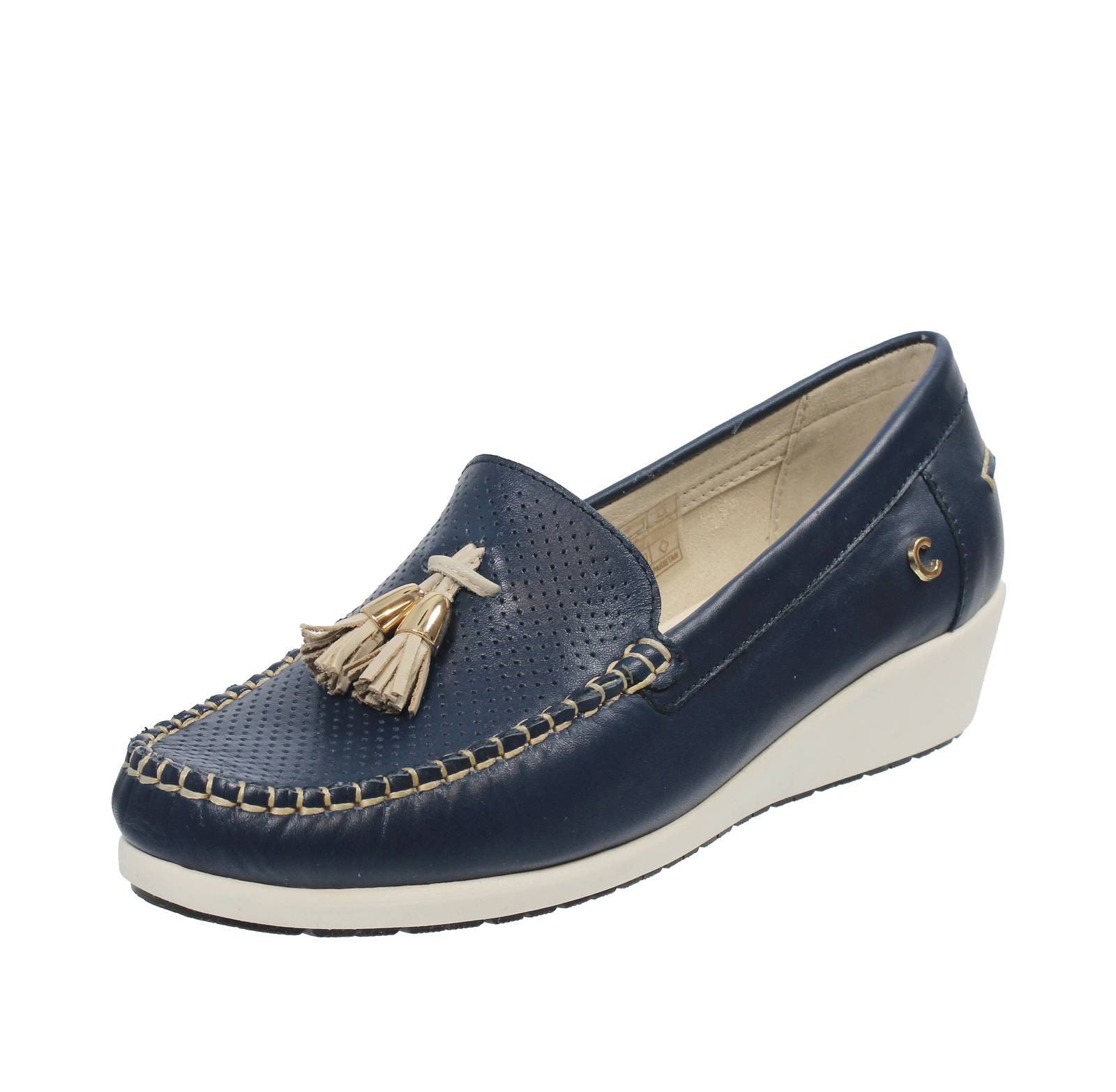 Мягкие мокассины Cinzia из ткани под подгузник синего цвета - Taglia 37 23 см Scarpe Donna 15790₽