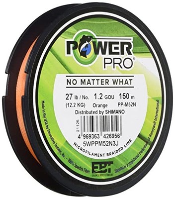 Shimano Power Pro Z PE Fishing Line 150m 1.2 Orange High Abrasion Resist