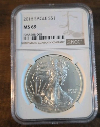 2016 American Eagle Silver Eagle 1$ Brown Label MS69