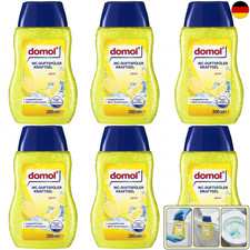6 x 200 ml | domol WC-Duftspüler Kraftgel Citrus Langzeitfrische zitrischer Duft