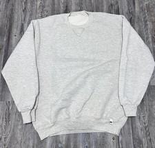 Vintage 90s Russell Athletic Crewneck Sweatshirt Size L/XL Gray