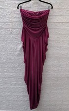 New Andrea Iyamah Katu Mesh Dress Plum Sz 10 ( L )