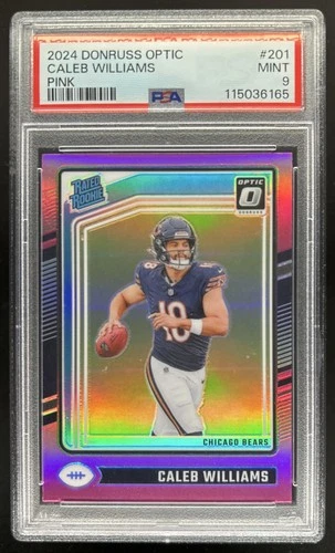 2024 Panini Donruss Optic Caleb Williams Pink Rated Rookie #201 Bears PSA 9