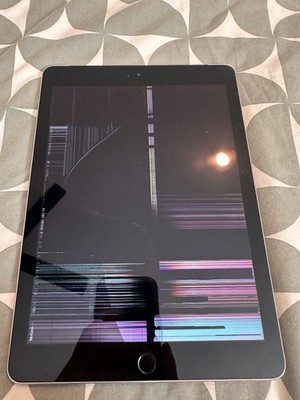 Apple iPad 6th Gen 32GB Wi-Fi + Cellular (Unlocked) Space Gray   Bad LCD