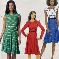 Butterick B6164 sewing pattern Easy Dress with darts at neck Size 18