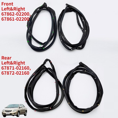 #ad #ad Rubber For 2007 11 Toyota Corolla Front Rear Door Seal Weatherstrip Replacement $82.99