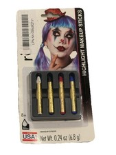 Highlight Costume Makeup Sticks   4 Colors   Face Paint for Clown, Halloween