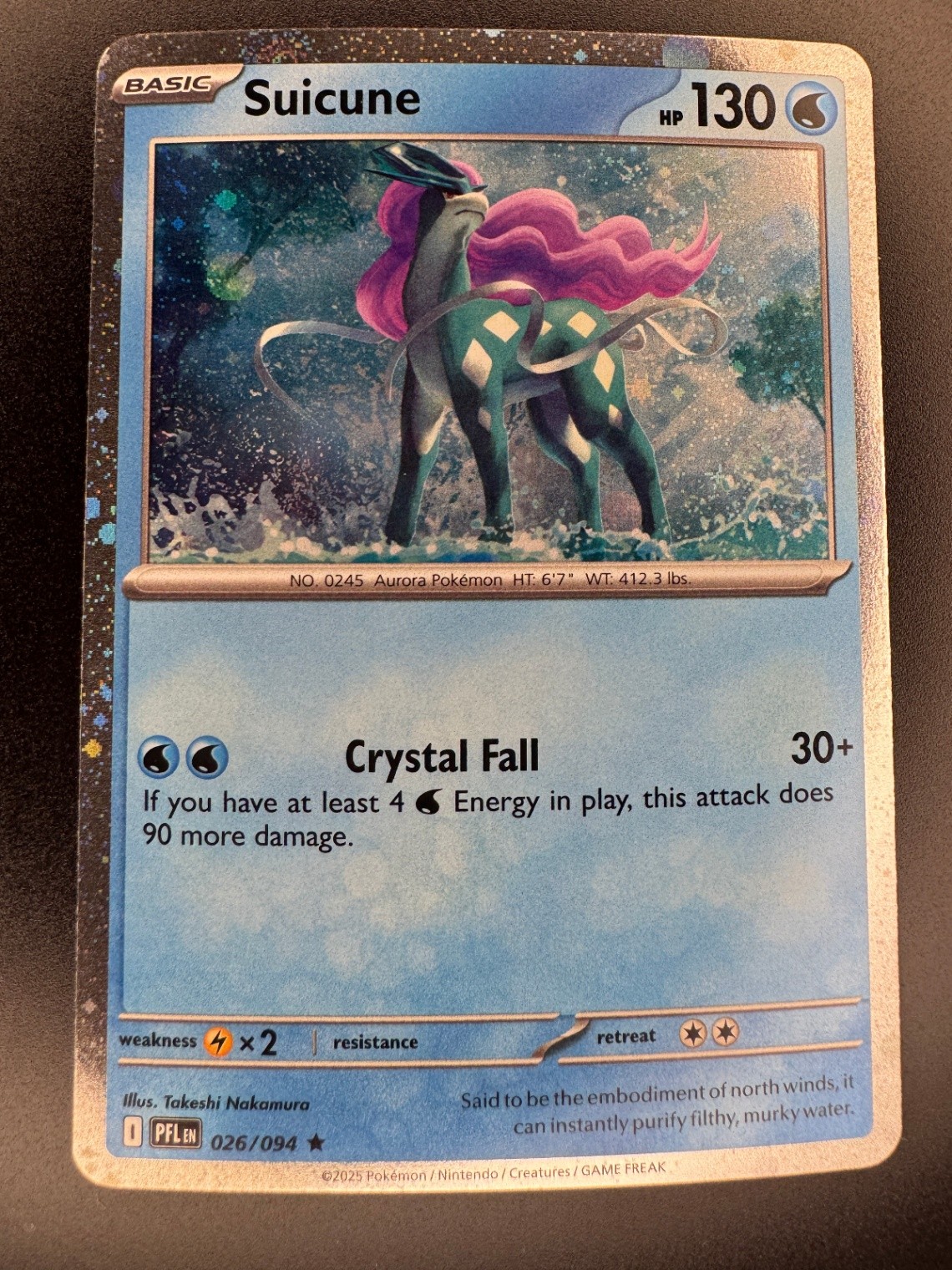 Suicune Rare ME02: Phantasmal Flames 026/094 LP