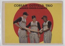 1959 Topps High # Bob Skinner Bill Virdon Roberto Clemente #543 HOF 2u3
