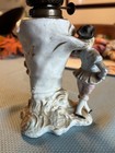 😍 Ca. 1870s Victorian Porcelain Boudoir Kerosene oil lamp Of Courting Couple 🔥 — photo 7