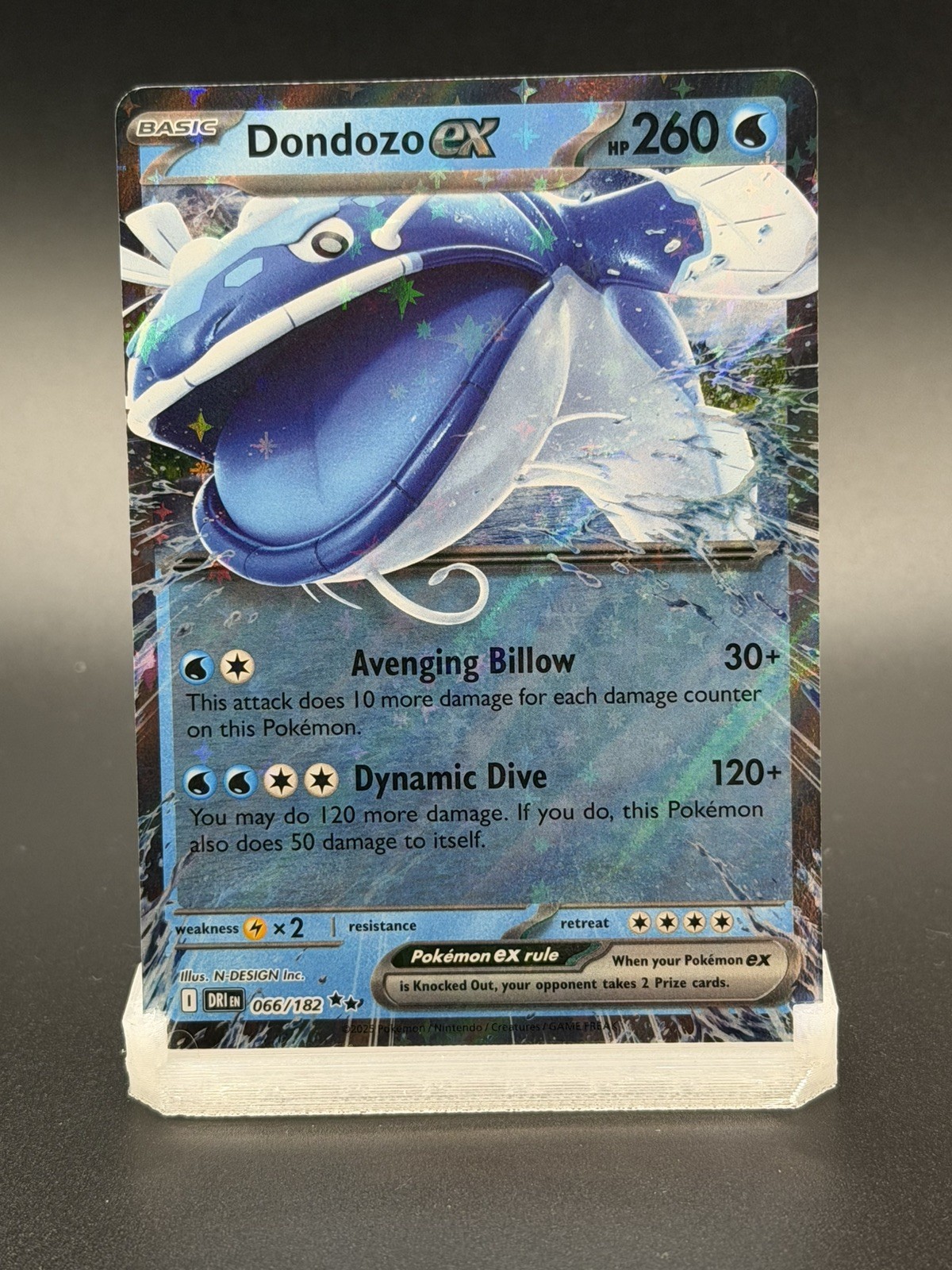Pokémon TCG Dondozo EX 66/182 Destined Rivals Holo Double Rare Near Mint