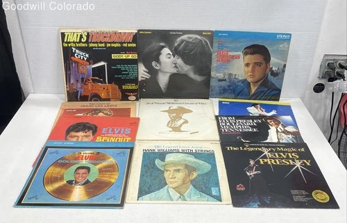 Elvis Presley Hank Williams Vinyl Record LP Lot 10 Bundle Vintage