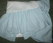 Pottery Barn Kids Baby Blue Cotton Cribskirt/Dust Ruffle
