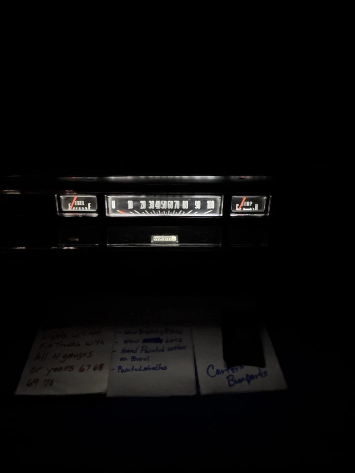 #402 1971-72 solo reconstruido tablero calibre grupo f100 f250 f350 camioneta Ford lado de bache Foto 3 de 4