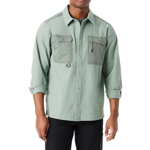 Bass Outdoor XL Lily Pad Green Stretch Worker Shacket Button-Up Men NWT 2307 - product listing photo