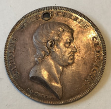 1789 Carl Scheele Chemist Silver Medal 36 mm Diameter Holed