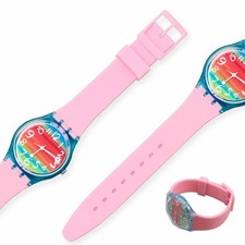Waterproof Wristband Colorful Silicone Replacement Band Straps For Swatch