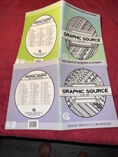 1986 GRAPHIC SOURCE CLIP ART DECO  SHADOWED BORDERS  FRAMES GS-320 GS-317 LOT