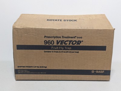 12- Pack BASF Vector 960 Fruit Fly Control Monitor Traps Fruit, Bar, Gnat Flies