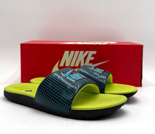Nike KAWA SLIDE SE1 Black/Aqua Unisex Kids' NEW Sandal Green Multiple Sizes