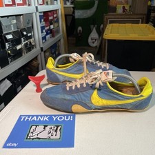 Talla 10.5 - 1977 70s Nike Waffle Track Spike en azul y verde tenis - Suela Waffle