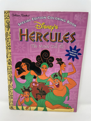 Golden Books Disney Hercules Muses Tell All Special Edition Coloring Book Unused