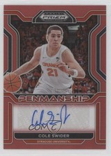 2022 Panini Prizm Draft Picks College Penmanship Red /199 Cole Swider Auto 1pe9