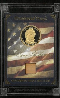 A Word From POTUS Presidential Proofs Authentic Relic and Coin James Buchanan