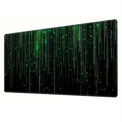 40*90cm Large Cyberpunk Green Neon Matrix Gaming Mouse Pad  Non-Slip Rubber Desk