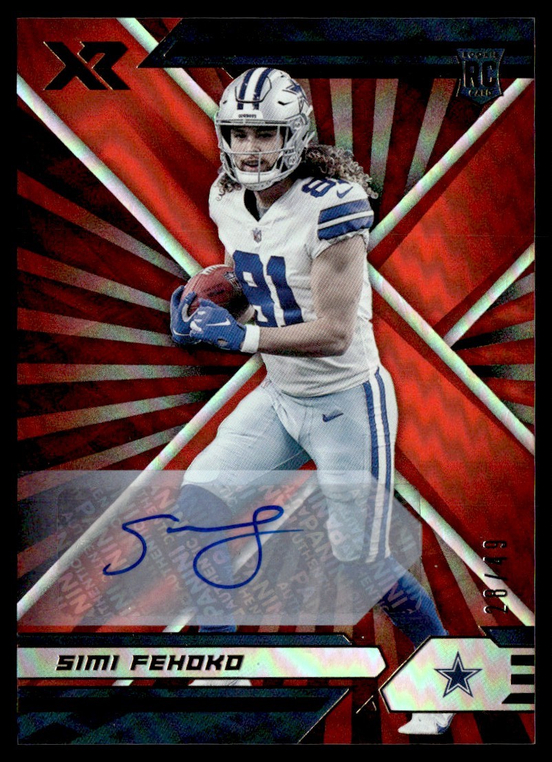 2021 Panini xR Rookie Orange Auto Simi Fehoko 28/49 #191