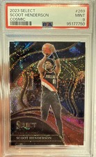 2023-24 Select Scoot Henderson Courtside Cosmic Prizm SP Rookie RC #269 PSA 9