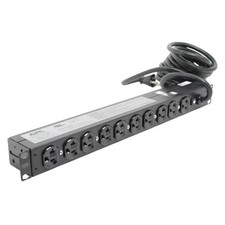 APC Basic Rack PDU AP9563 1U, 20A, 120V, 15 NEMA 5-20R Outlets, Horizontal Mount