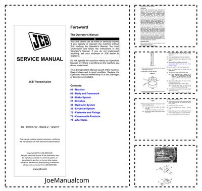JCB Transmission Service Manual 9813/4750 PDF | eBay