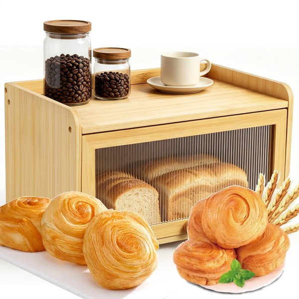 Brotbox Aus Nachhaltigem Bambus Brotkasten Brotaufbewahrung Brotkiste Brot Box-image