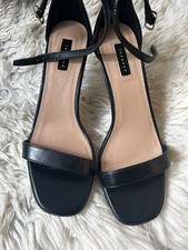 Topshop Black barely there Heeled Strappy Sandals – BRAND NEW UK8