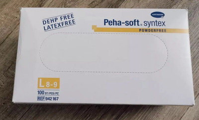 Peha-soft  syntex powderfree 100 Stück Handschuhe Größe L 8-9 Neu