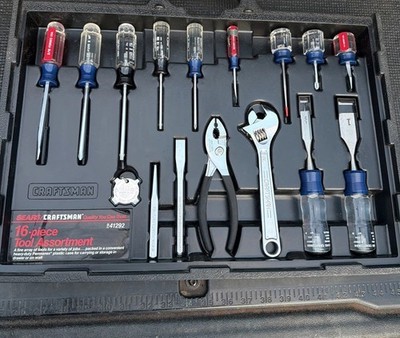 Rare Sears Craftsman USA Nos 16pc Homeowners Tool Set 41292 Permanex Carry Case